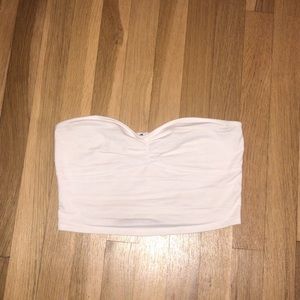 white shell tube top